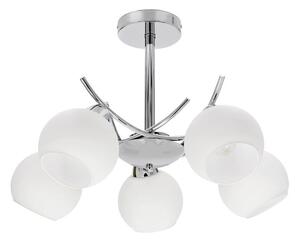 Lampadario a sospensione con supporto rigido AMOS 5xE27/40W/230V cromo lucido
