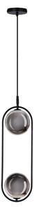 Lampadario a sospensione con filo CORDEL 2xG9/28W/230V nero/fumé nero
