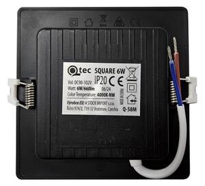Lampada LED da incasso SQUARE LED/6W/230V 4000K 12x12 cm nero