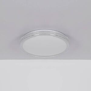 Globo Plafoniera Veleno LED, bianca, Ø 49 cm, effetto glitterato