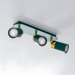 Eko-Light Faretto da soffitto Joker, verde/oro, 3 luci