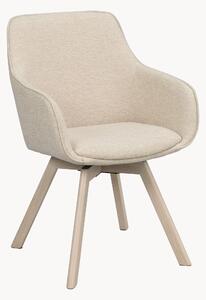Set di 2 poltrone girevoli imbottite con gambe in legno di quercia Alison