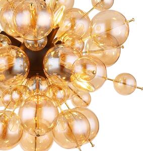 Globo Lampada a sospensione Udo, colore ambra, Ø 55 cm, vetro