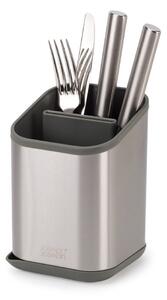 Scolapiatti per posate color argento lucido in acciaio inox 11x11,5 cm Duo Steel – Joseph Joseph