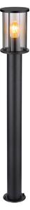 Globo Lampione Gracey, altezza 100 cm, nero, acciaio inossidabile, IP54