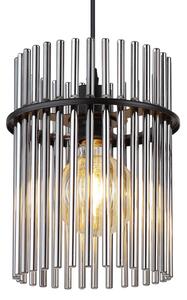 Globo Lampada a sospensione Gorley, lunghezza 80 cm, grigio fumo, a 3 luci, vetro