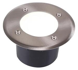Lampada LED segnapasso MIVO LED/3W/230V diametro 12 cm IP67 cromo opaco