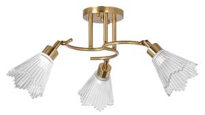 Lampadario a sospensione con supporto rigido 3xE14/60W/230V oro