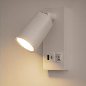 Luce Spot da parete a LED con USB CHARGE LED/5W/230V bianco