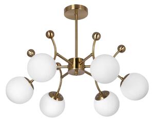 Lampadario a sospensione con supporto rigido 6xE27/60W/230V oro