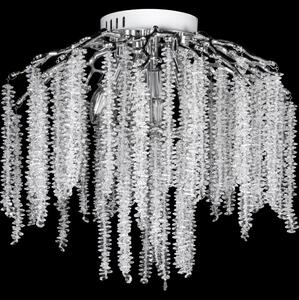 Lampadario a plafone 6xE14/60W/230V + 3xLED/3W diametro 54 cm cromo lucido
