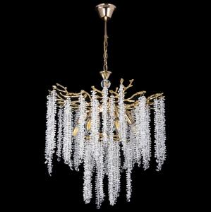 Lampadario a sospensione con catena 6xE14/60W/230V diametro 53 cm oro