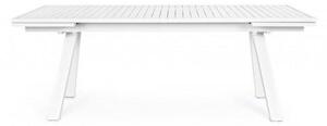 Tavolo Allungabile Crozet 206/296x100 cm Bianco in Alluminio