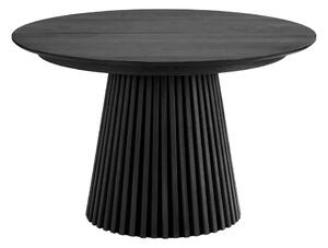 Tavolo da pranzo rotondo con piano effetto rovere allungabile con estensione ø 120 cm Osaka – House Nordic