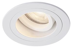 Faretto da incasso moderno bianco orientabile e inclinabile IP44 - Chuck