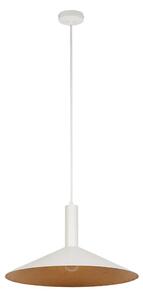 Lampadario a sospensione con filo CAPRI 1xE27/15W/230V diametro 50 cm bianco/rame