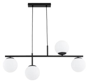 Lampadario a sospensione con filo LUNA 4xE14/10W/230V nero