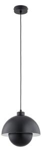 Lampadario a sospensione con filo KUGER 1xE27/15W/230V nero