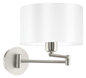 Eglo 33269 - Applique PASTERI 1xE27/60W/230V cromo opaco/bianco