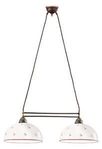 Kolarz 731.82.68 - Lampadario a sospensione con filo NONNA 2xE27/75W/230V rosso
