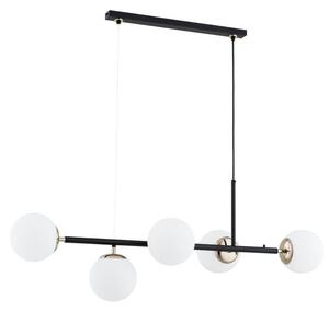 Lampadario a sospensione con filo DANSA 5xE14/10W/230V nero/oro