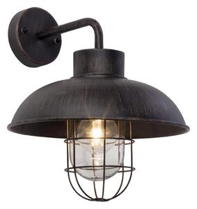 Brilliant - Applique da esterno PORTLAND 1xE27/60W/230V nero/patina
