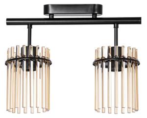 Lampadario a plafone 2xE27/60W/230V nero/fumé