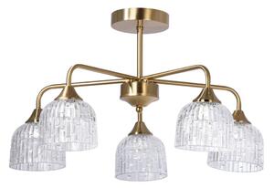 Lampadario a sospensione con supporto rigido 5xE14/60W/230V oro