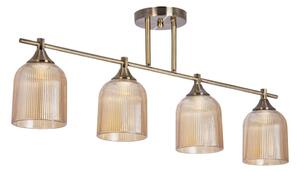 Lampadario a sospensione con supporto rigido 4xE14/60W/230V ottone