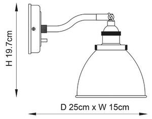 Endon 76330 - Faretto da parete FRANKLIN 1xE14/40W/230V ottone/taupe