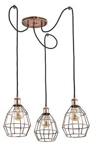 Lampadario a sospensione con filo FIREFOX 3xE27/15W/230V ragno bronzo