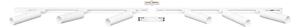 Zuma Line 3049 - Faretto per sistema a binario LULU 6xGU10/35W/230V bianco