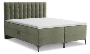 Letto boxspring verde con contenitore 180x200 cm Puhala – Makamii