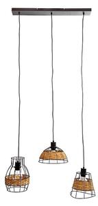 Lampadario a sospensione con filo TUNIS 4xE27/40W/230V nero/marrone