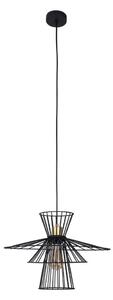 Lampadario a sospensione con filo TAREK 1xE27/40W/230V nero
