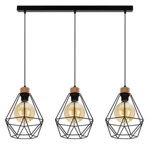 Spot-Light 21822304-Lampadario a sospensione con filo DIAMENT 3xE27/60W/230V quercia