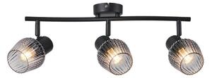 Prezent 14102 - Faretto OASIS 3xE27/60W/230V nero/fumé