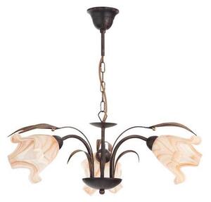 Lampadario a sospensione con catena DUCATTI 3xE14/10W/230V bronzo