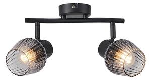 Prezent 14101 - Faretto OASIS 2xE27/60W/230V nero/fumé