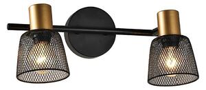Prezent 75471 - Faretto da parete DAYTONA 2xE14/40W/230V nero/oro
