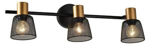 Prezent 75472 - Faretto da parete DAYTONA 3xE14/40W/230V nero/oro