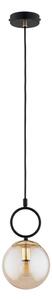 Lampadario a sospensione con filo LISTER 1xE14/10W/230V nero/fumé beige