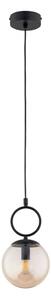 Lampadario a sospensione con filo SITRO 1xE14/10W/230V nero/fumé beige