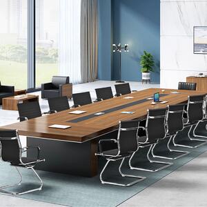 Costway Set di 4 sedie da ufficio moderne in pelle PU, Sedie ergonomiche con braccioli per sala conferenze Nero
