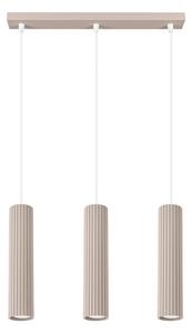 Lampadario grigio tortora in metallo Gleam – Sollux