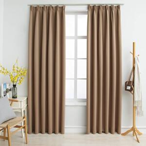 Tende Oscuranti con Ganci 2 pz Grigio Talpa 140x175 cm