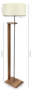 Lampada da terra AYD 1xE27/40W/230V marrone/crema