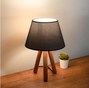 Lampada da tavolo AYD 1xE27/40W/230V marrone/nero