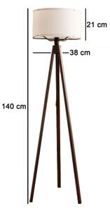Lampada da terra AYD 1xE27/40W/230V marrone/bianco