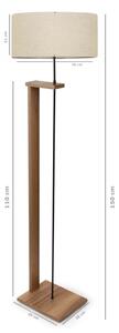 Lampada da terra AYD 1xE27/40W/230V marrone/beige